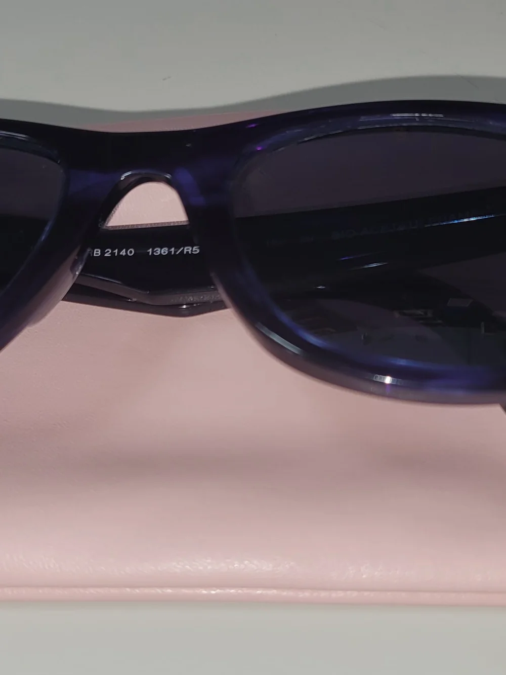 Ray-Ban RB2140 Wayfarer Sunglasses in Polished Striped Blue